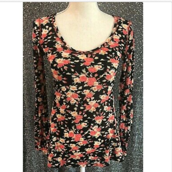 Free People~Floral Print Layering Top ~ Medium - Picture 1 of 4